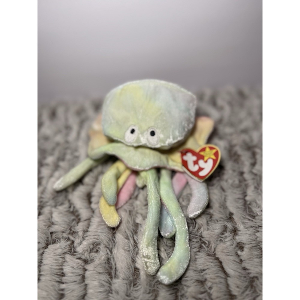 Ty Beanie Baby Goochy the Jellyfish – 1999 – 5th Generation – Creased Tag